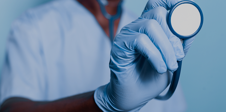 A doctor holding a stethoscope